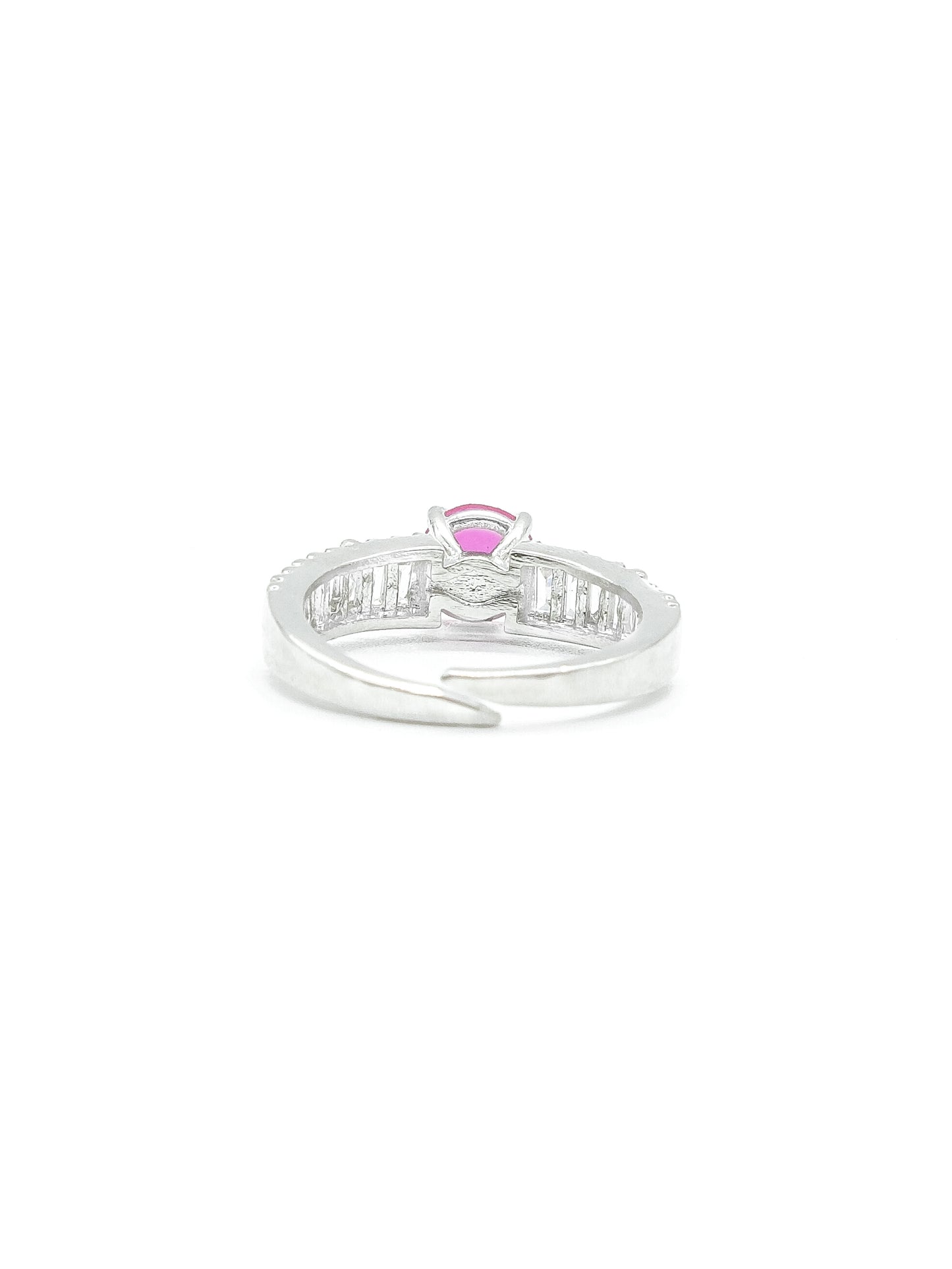 Baby Pink American Diamond Statement Ring