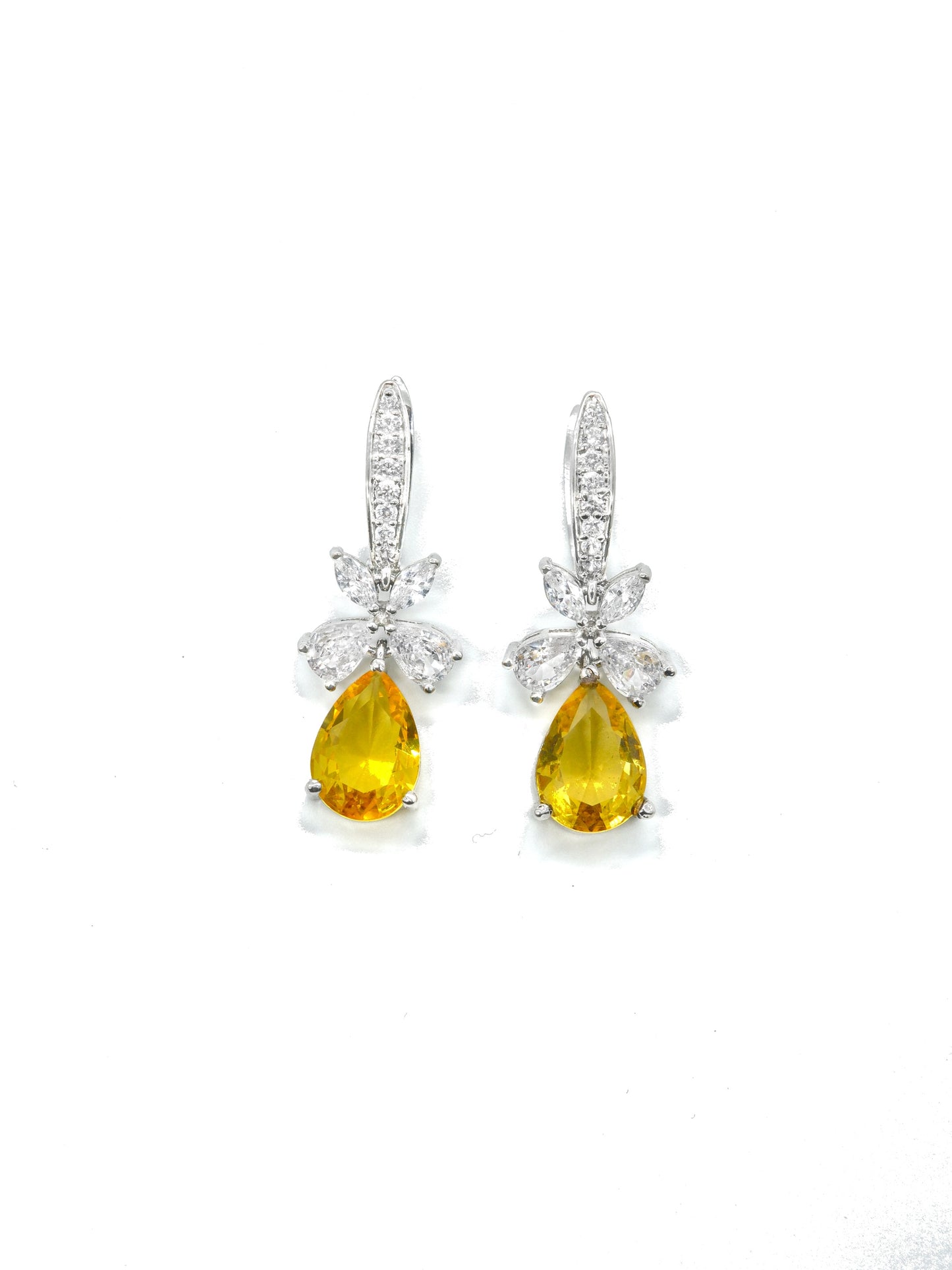 Yellow Leaf Drop Earrings