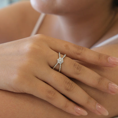 Criss Cross American Diamond Ring