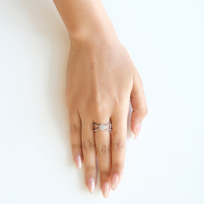 Criss Cross American Diamond Ring