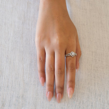 Round Cluster American Diamond Ring