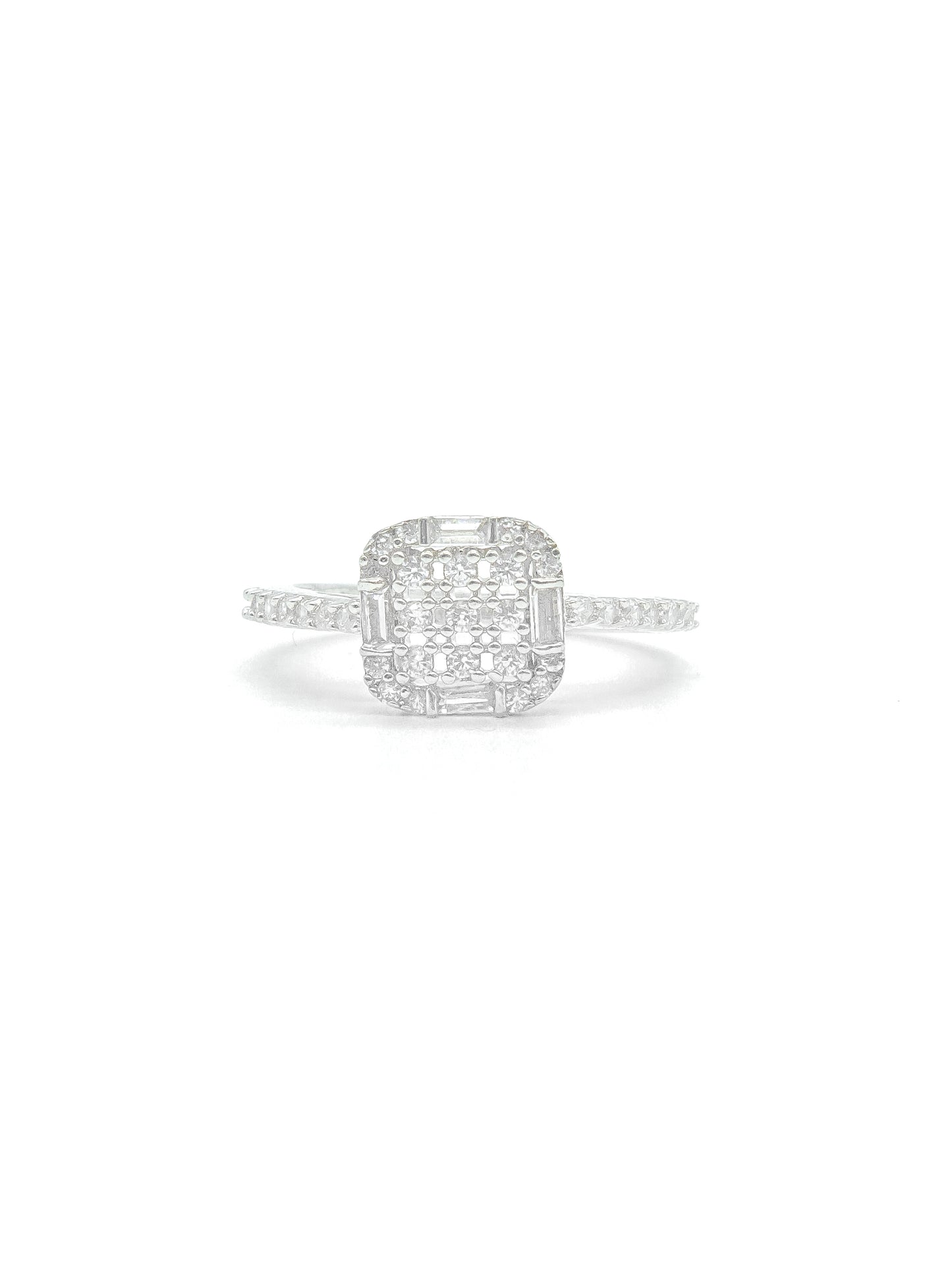 Radiant Halo American Diamond Ring