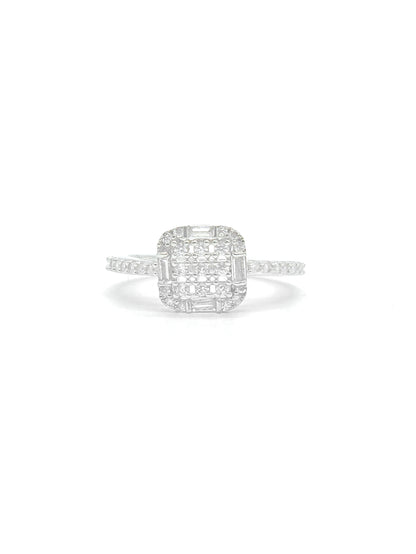 Radiant Halo American Diamond Ring