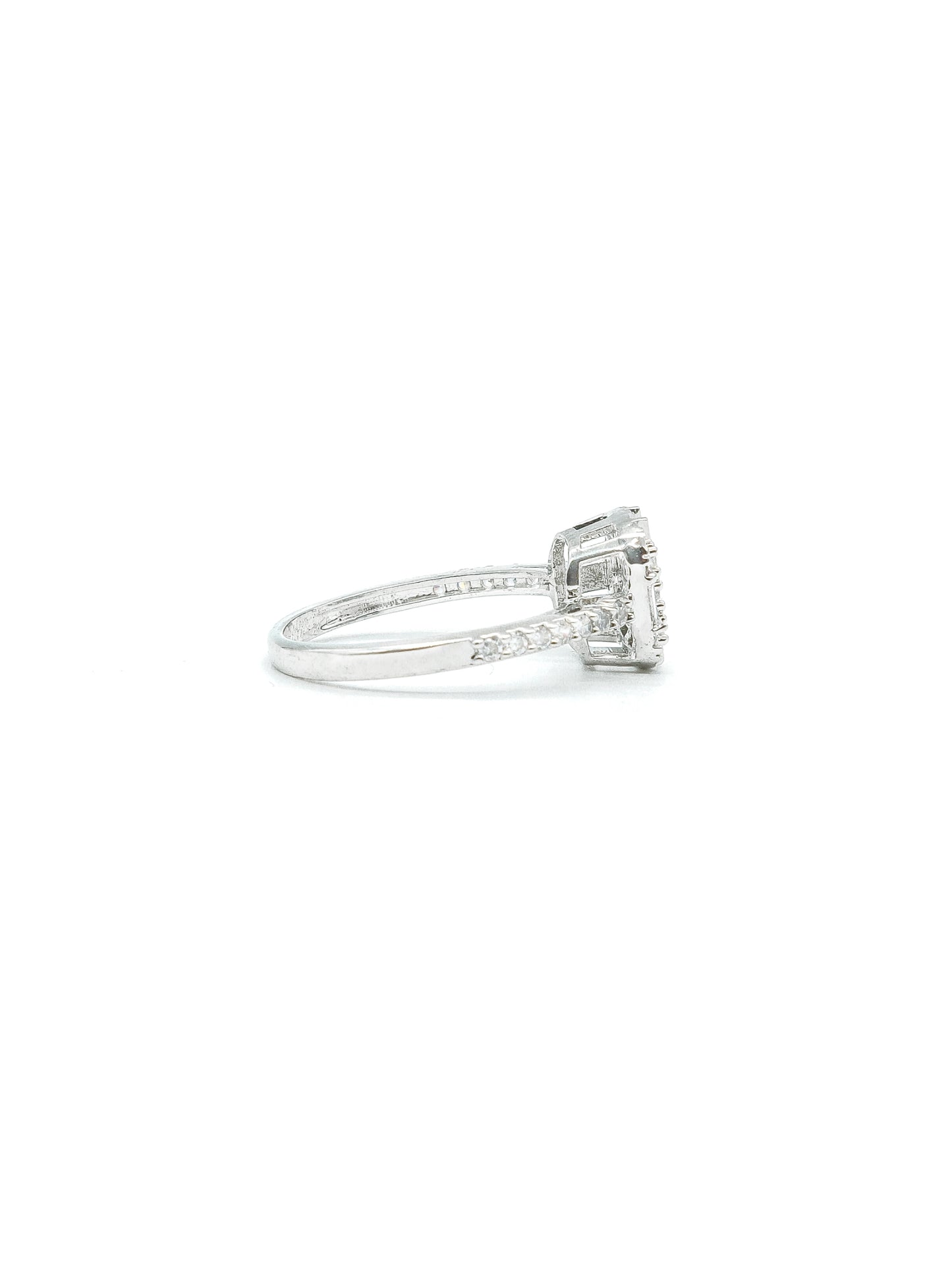 Radiant Halo American Diamond Ring
