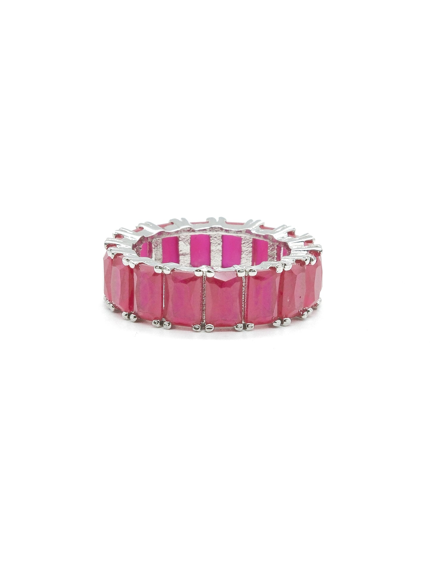 Pink Baguette Eternity Ring