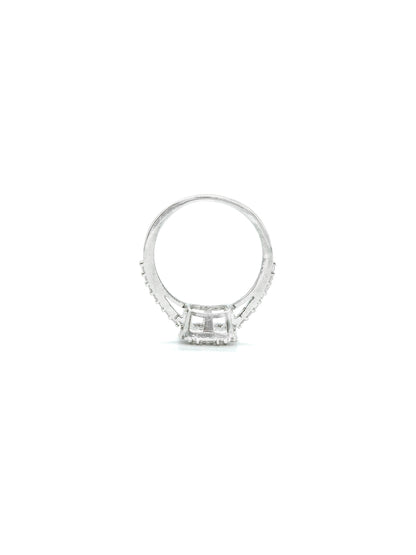 Radiant Halo American Diamond Ring