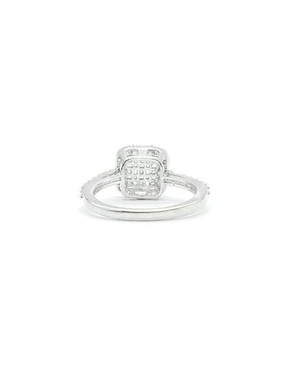 Radiant Halo American Diamond Ring