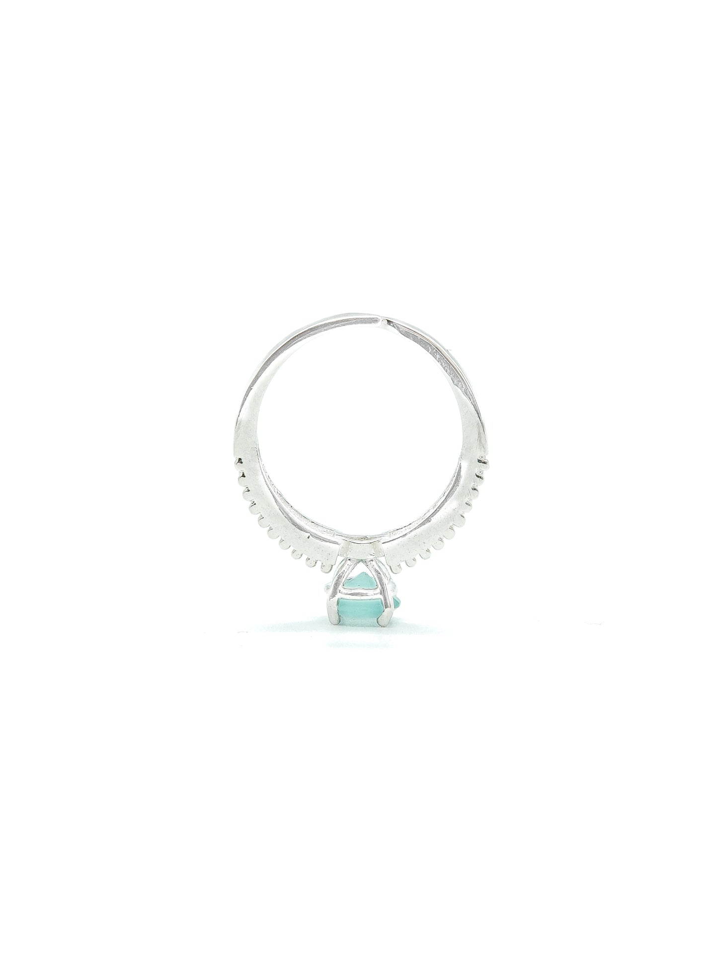 Mint Stone American Diamond Ring