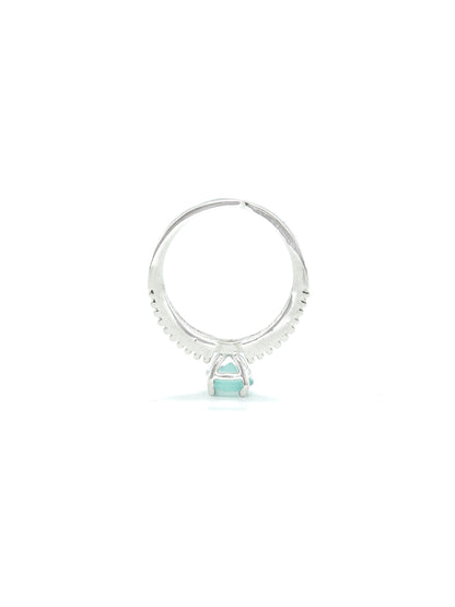 Mint Stone American Diamond Ring
