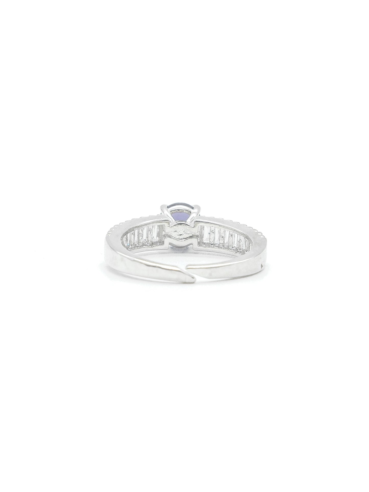Purple Stone American Diamond Ring