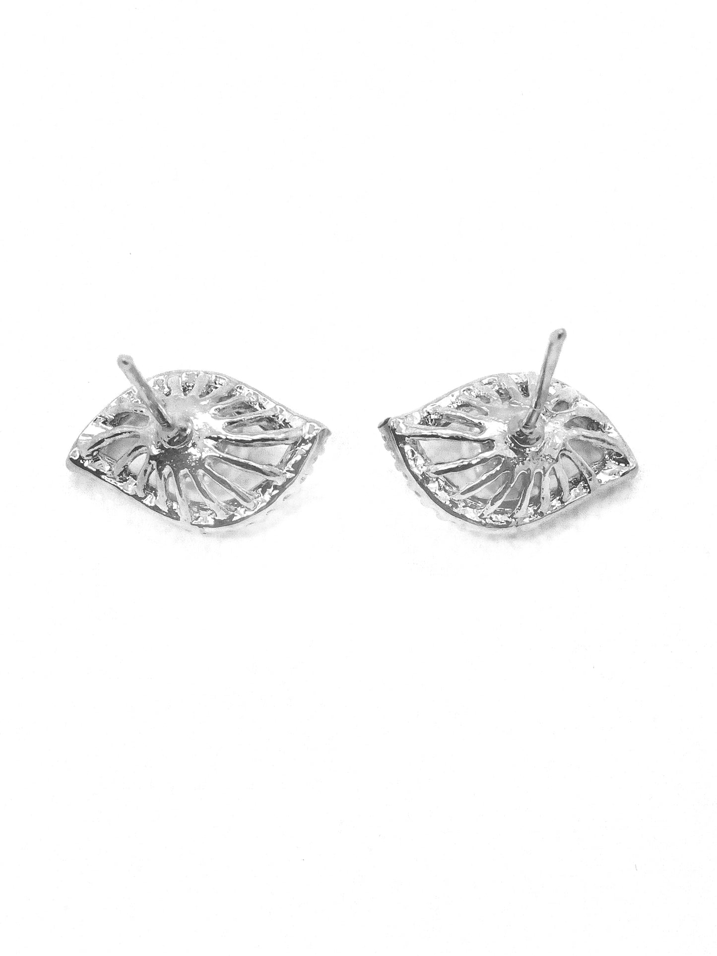 Pearl Eye Shape American Diamond Stud Earrings