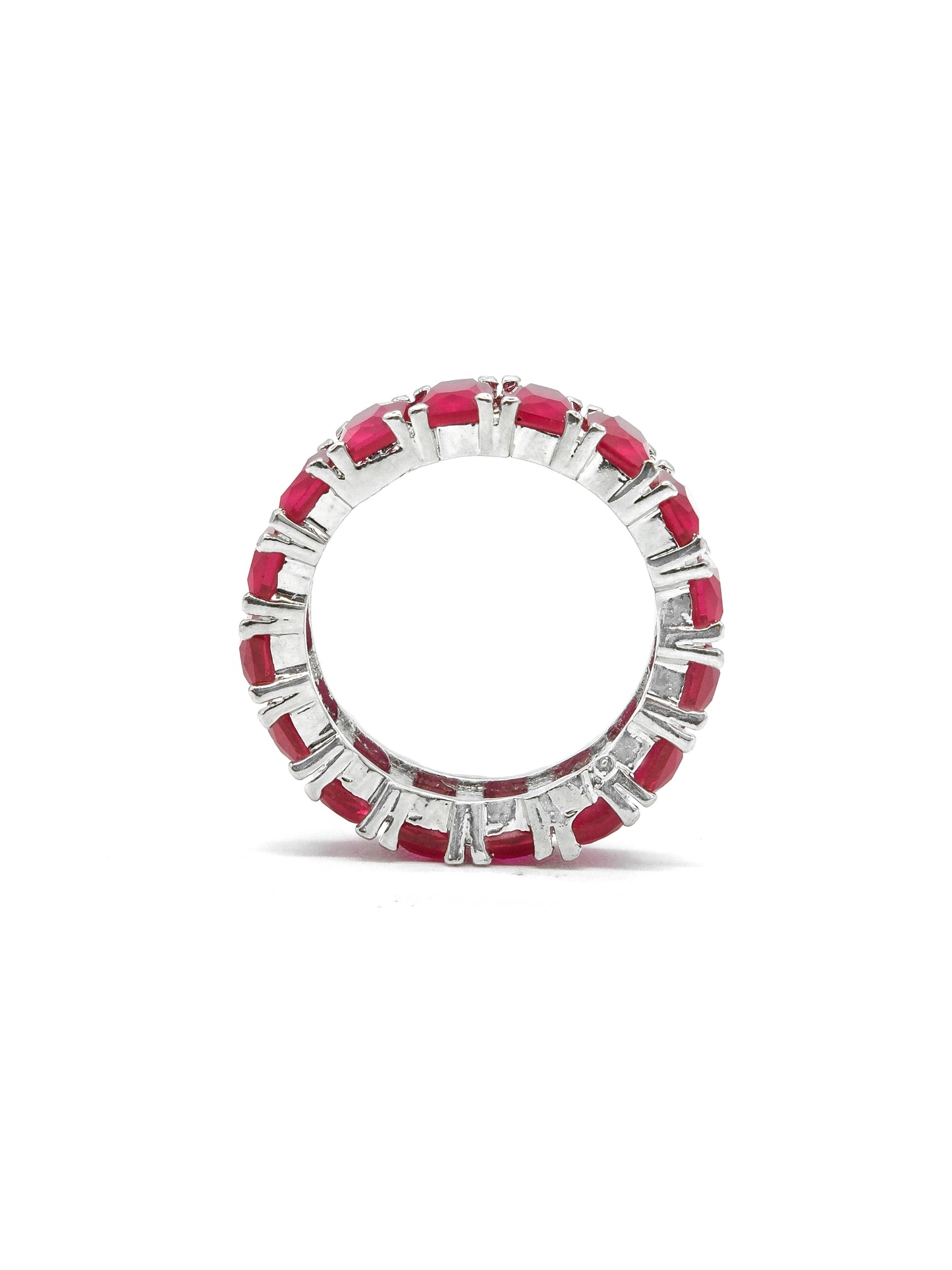 Pink Baguette Eternity Ring