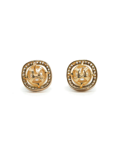 Pearl American Diamond Stud Earrings