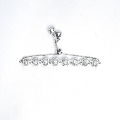 White Rhodium American Diamond Bracelet