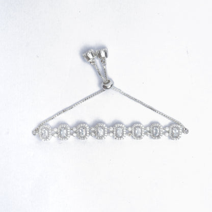 White Rhodium American Diamond Bracelet