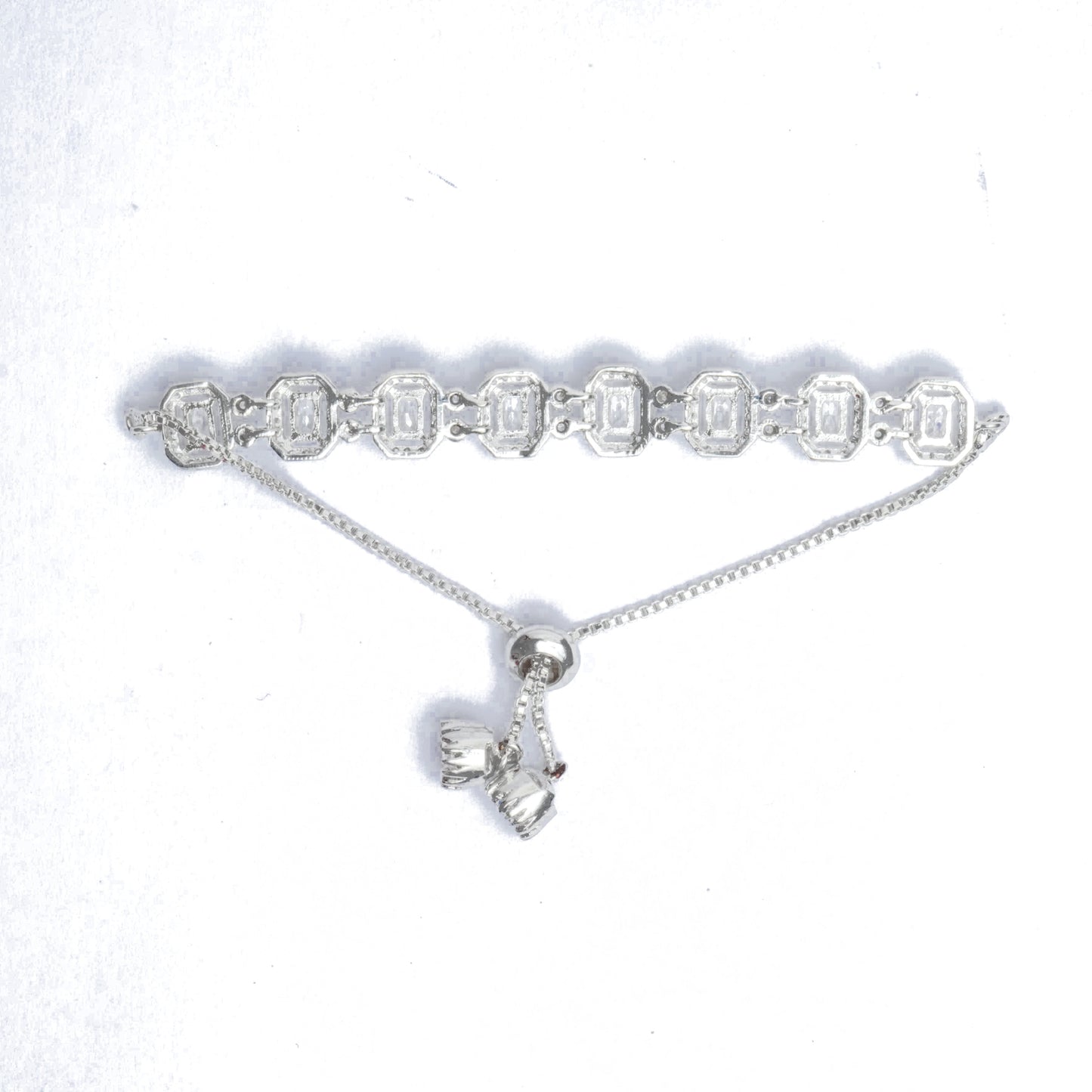 White Rhodium American Diamond Bracelet