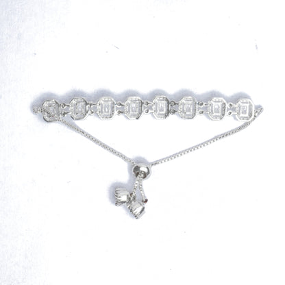 White Rhodium American Diamond Bracelet
