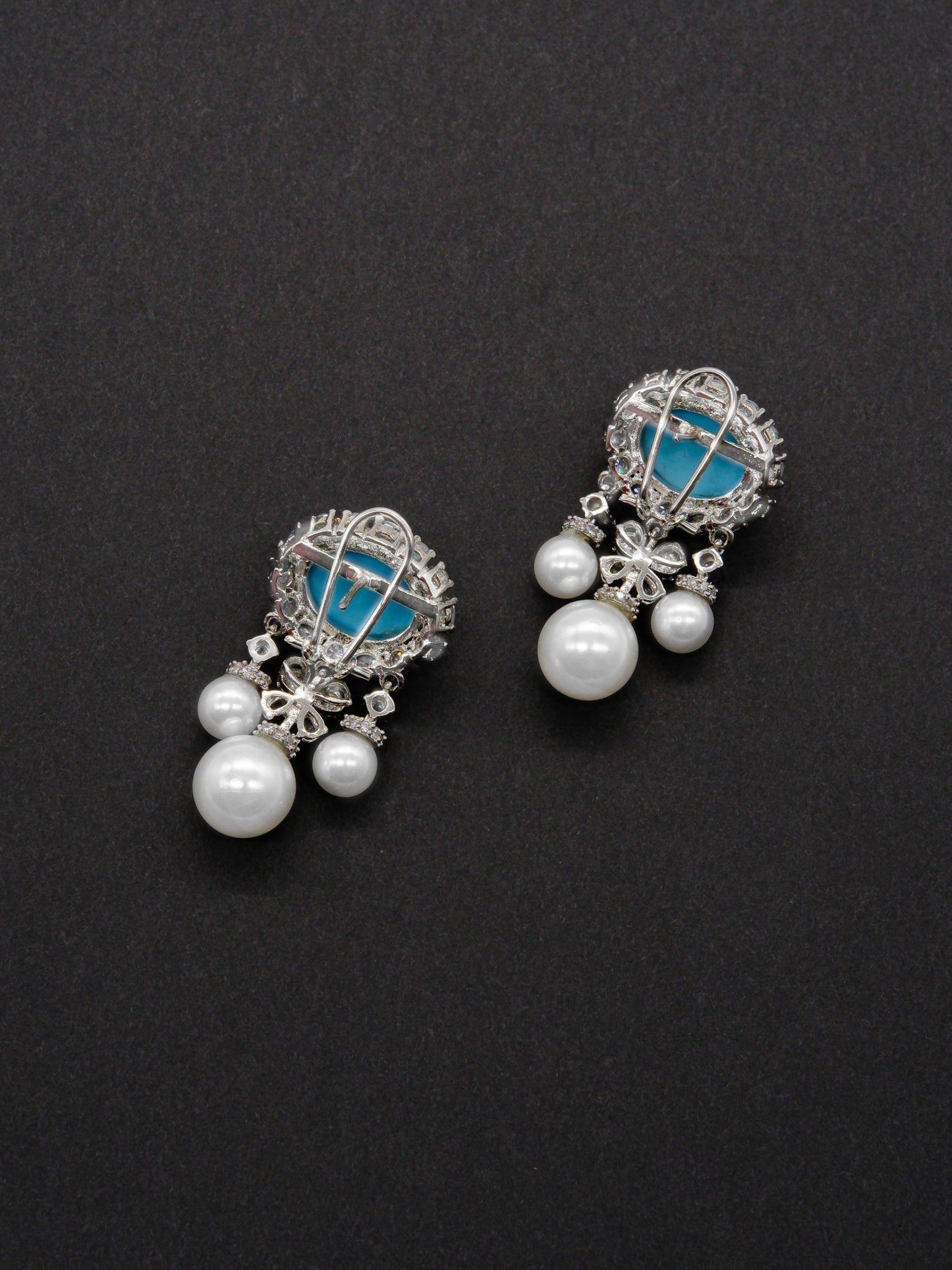 Turquoise Pearl Drop Earrings