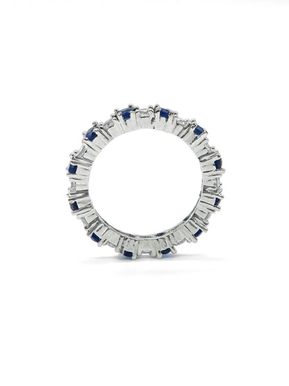 Royal Blue Eternity American Diamond Ring