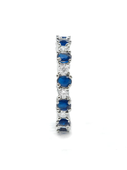 Royal Blue Eternity American Diamond Ring