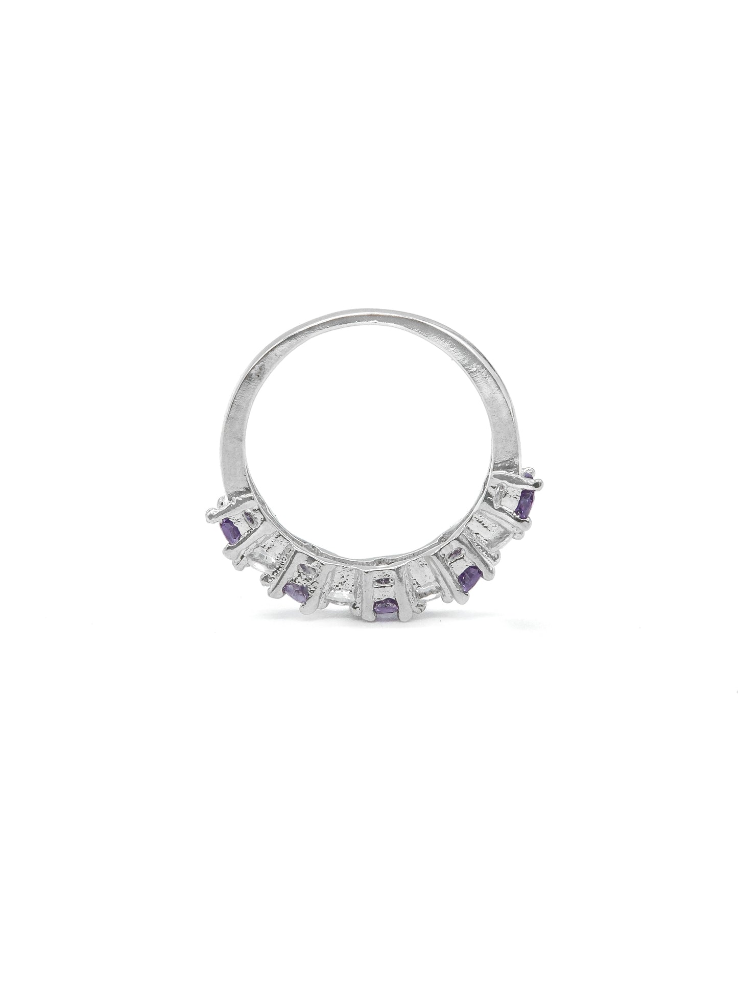 Purple Oval Stone Band Ring