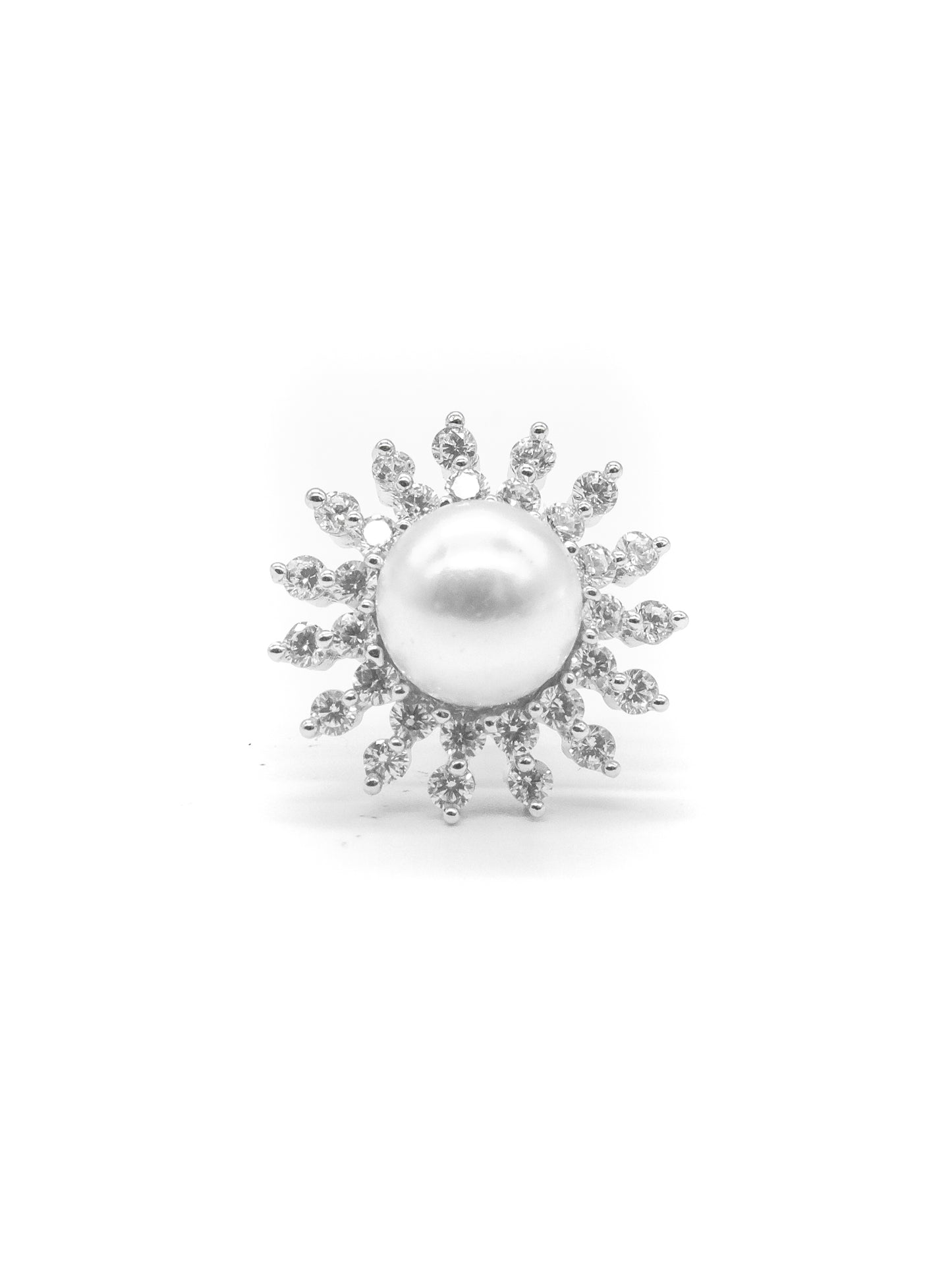 Pearl Floral Stud Earrings