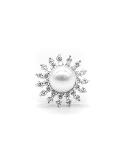 Pearl Floral Stud Earrings