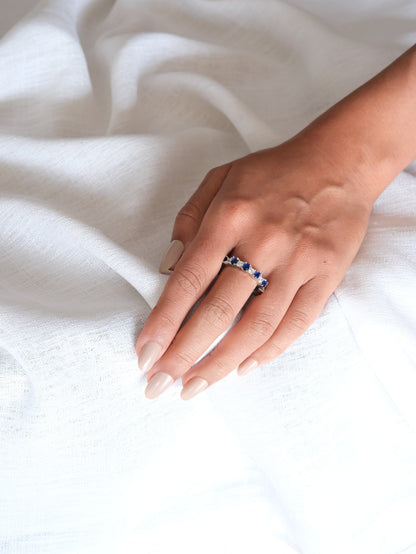 Royal Blue Eternity American Diamond Ring
