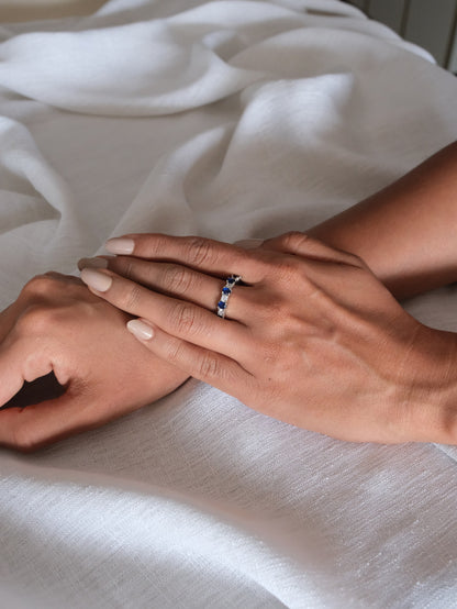Royal Blue Eternity American Diamond Ring
