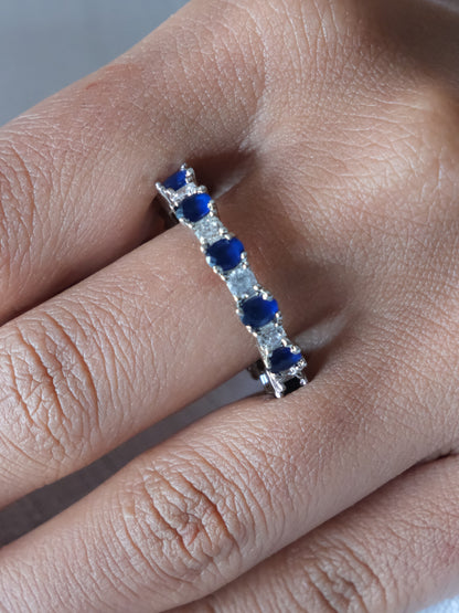 Royal Blue Eternity American Diamond Ring