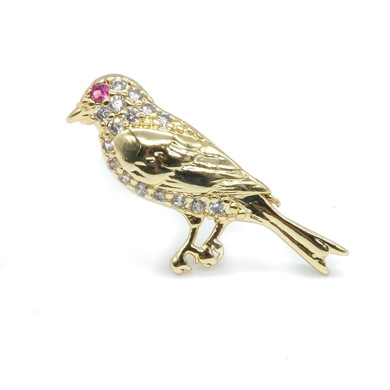 Gold Plated Crystal Bird Stud Earrings