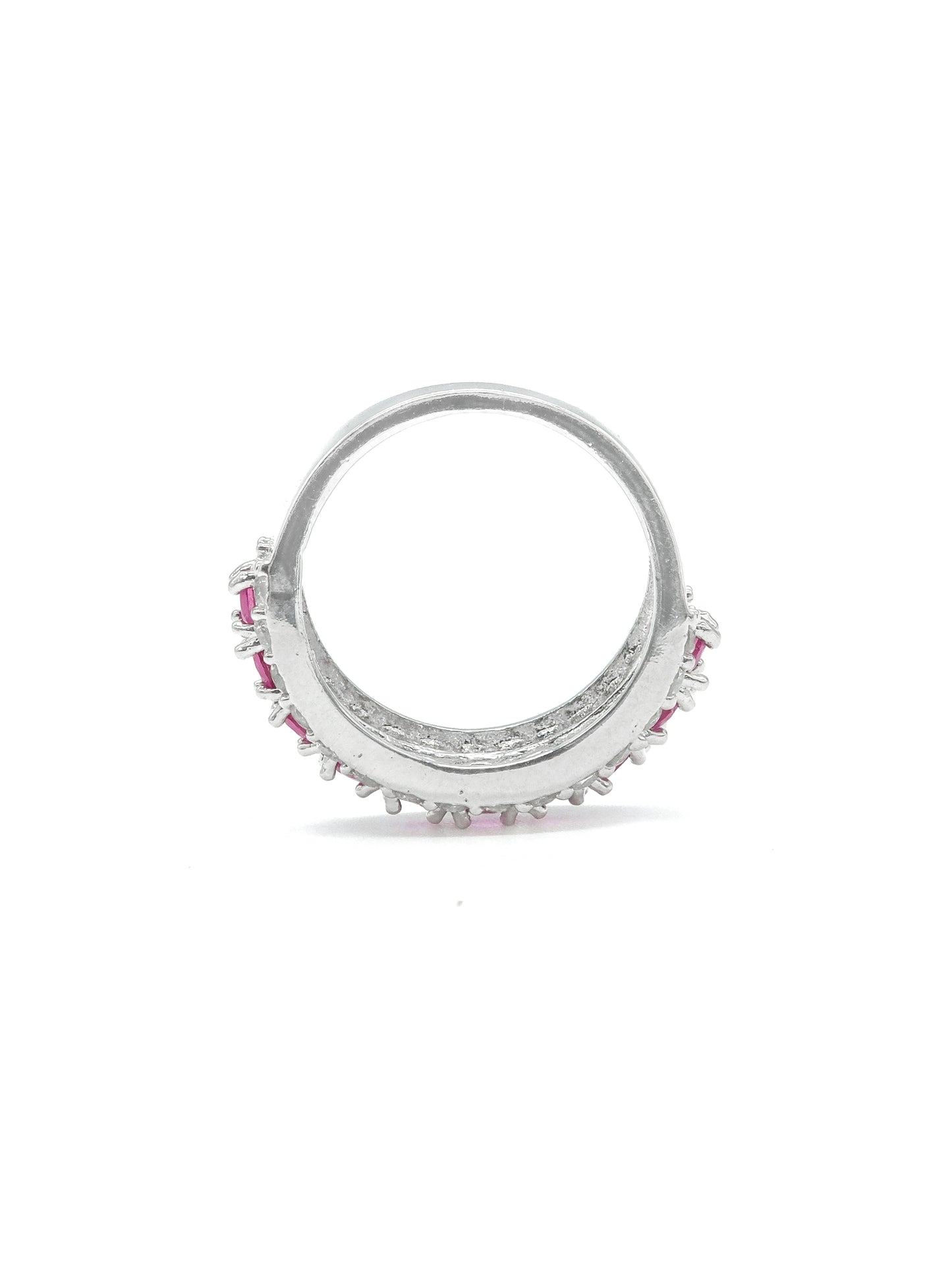 Pink Band Style American Diamond Ring