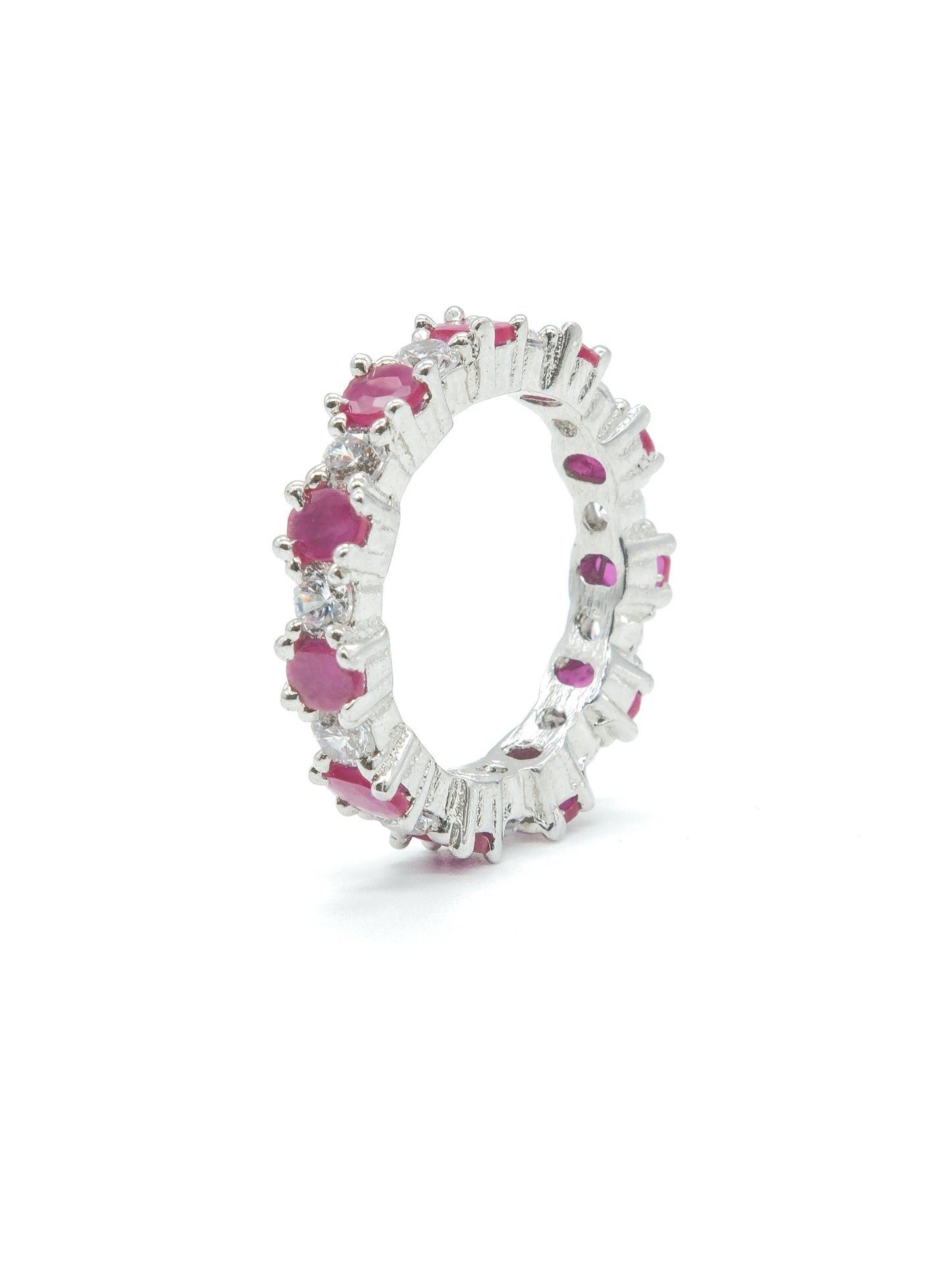 Pink Eternity Style American Diamond Ring