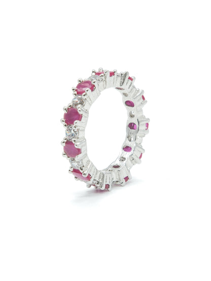 Pink Eternity Style American Diamond Ring