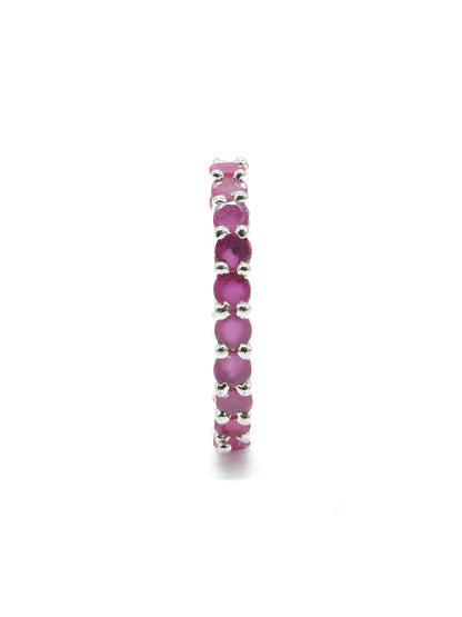 Pink Stone Band American Diamond Ring