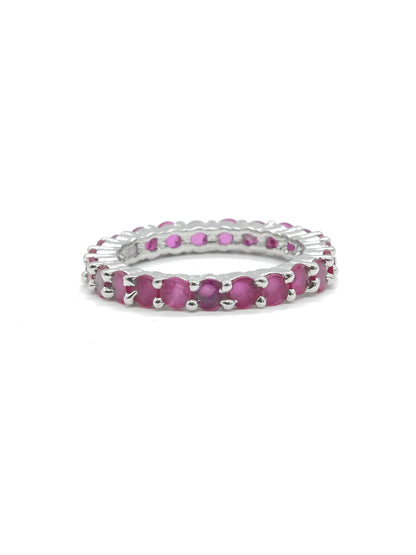 Pink Stone Band American Diamond Ring