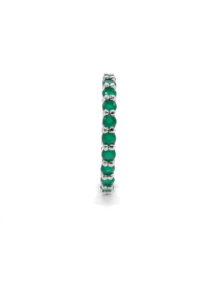 Green Baguette Eternity Ring