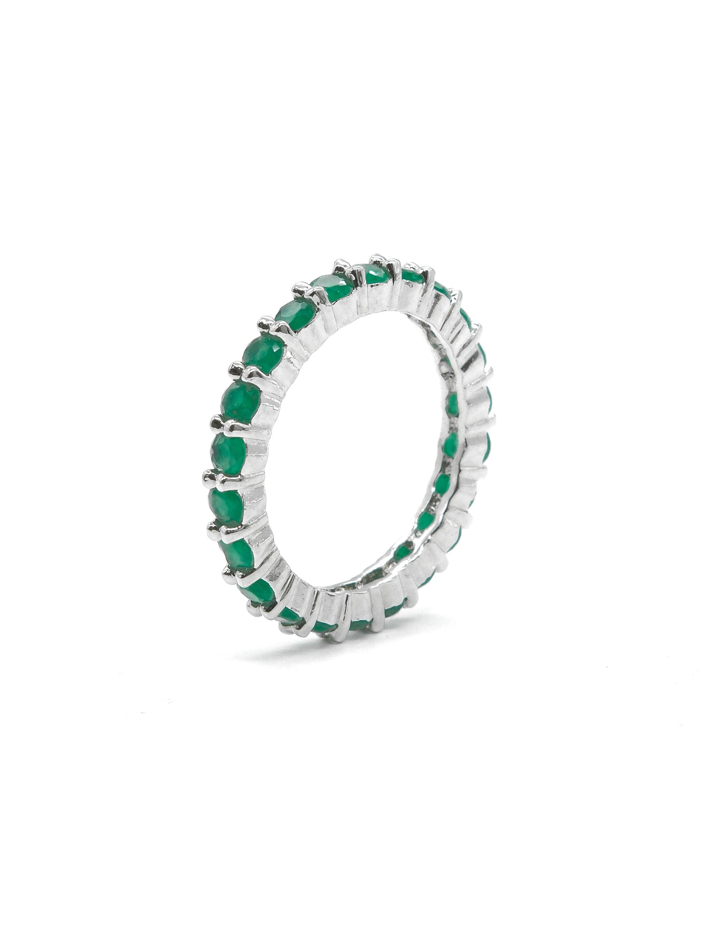 Green Baguette Eternity Ring