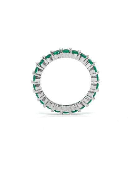 Green Baguette Eternity Ring