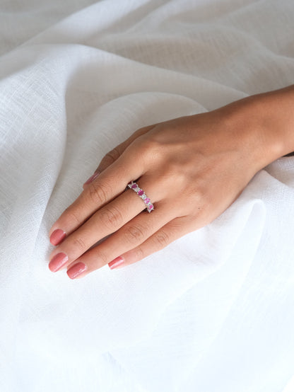 Pink Eternity Style American Diamond Ring