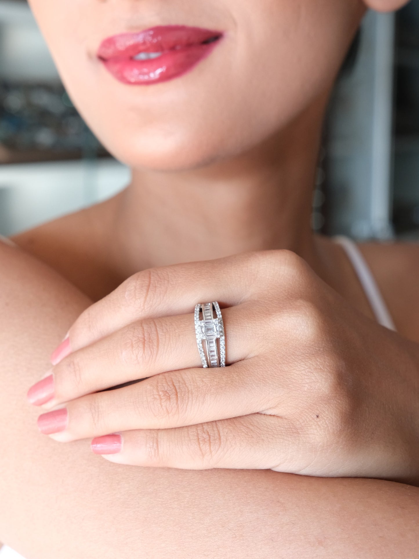 Baguette Statement Ring