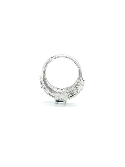 Black Multi Stone American Diamond Ring