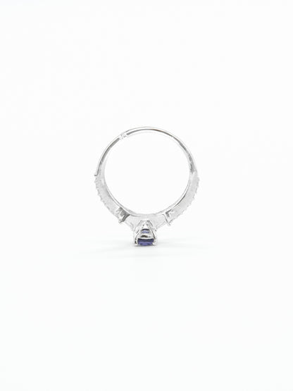 Purple Oval Stone American Diamond Ring