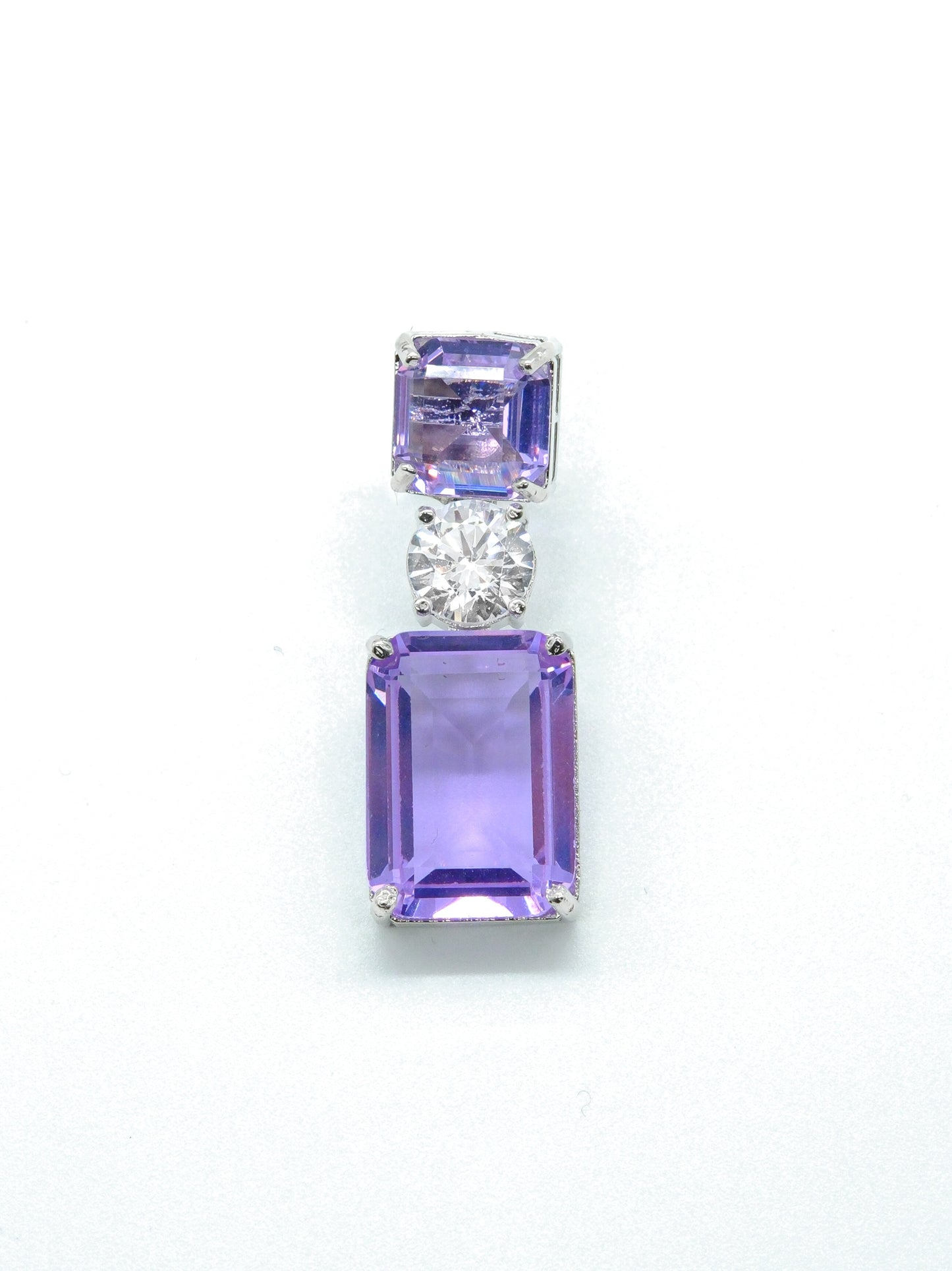 Light Purple Geometric Drop Earrings