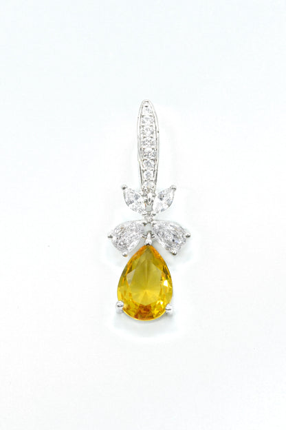 Yellow Leaf Drop Earrings