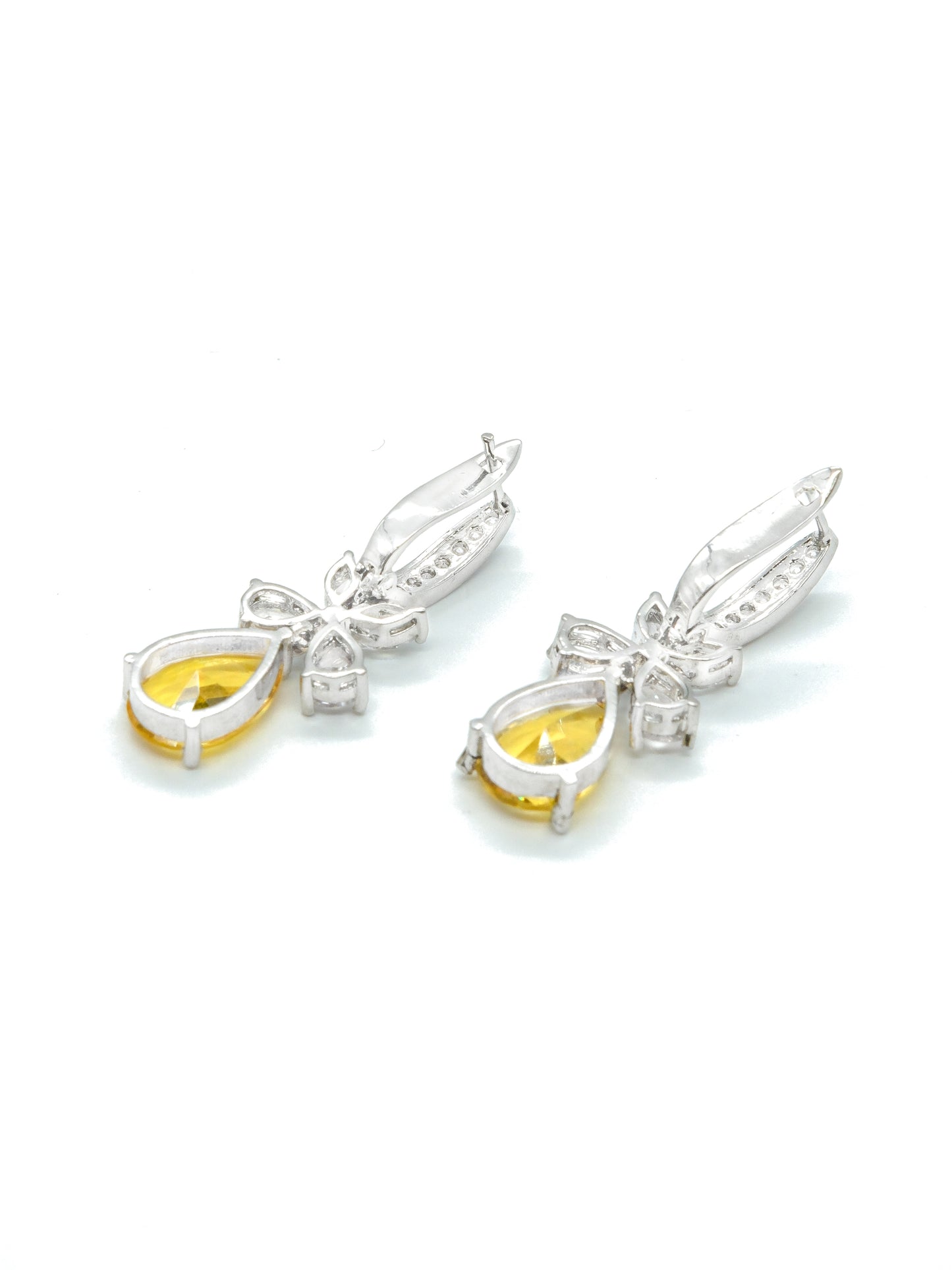 Yellow Leaf Drop Earrings