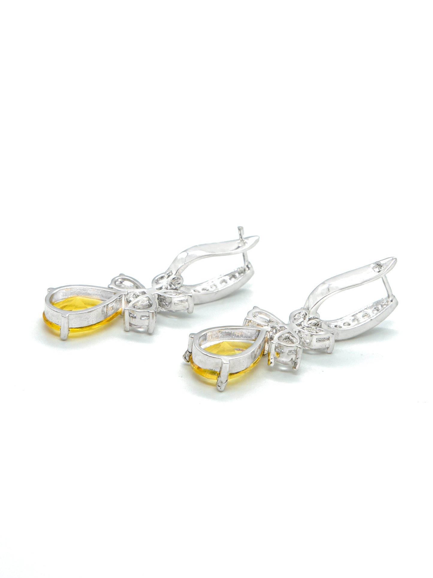 Yellow Leaf Drop Earrings