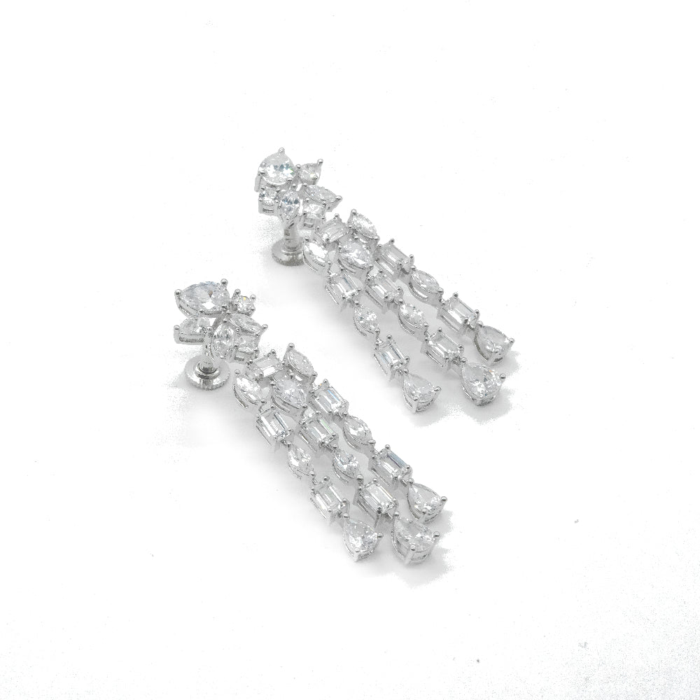 American Diamond Drop Earrings
