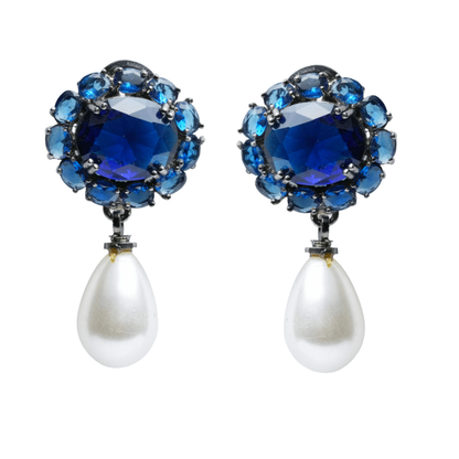 Blue Stone Drop Earrings for Women