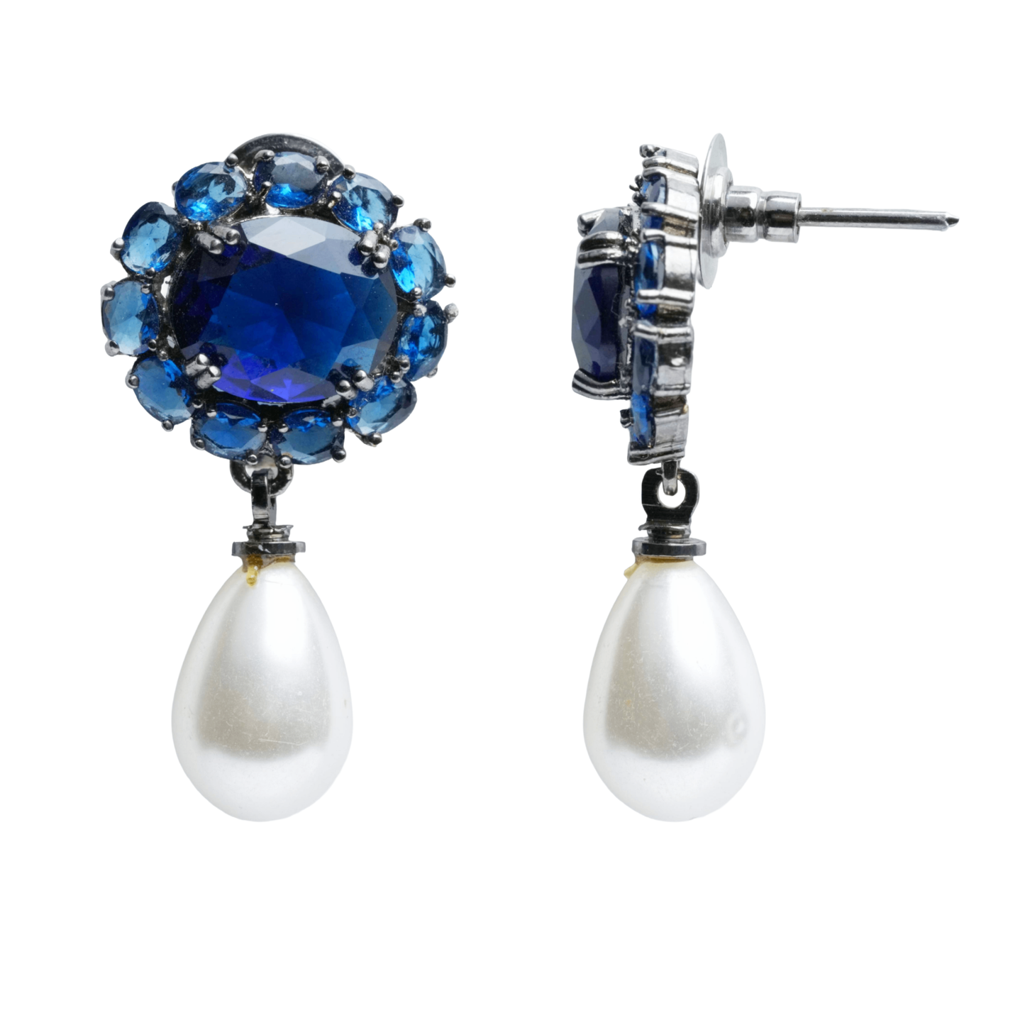 Blue Stone Drop Earrings for Women